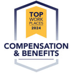 Energage Top Work Place Compensation & Benefits, logo