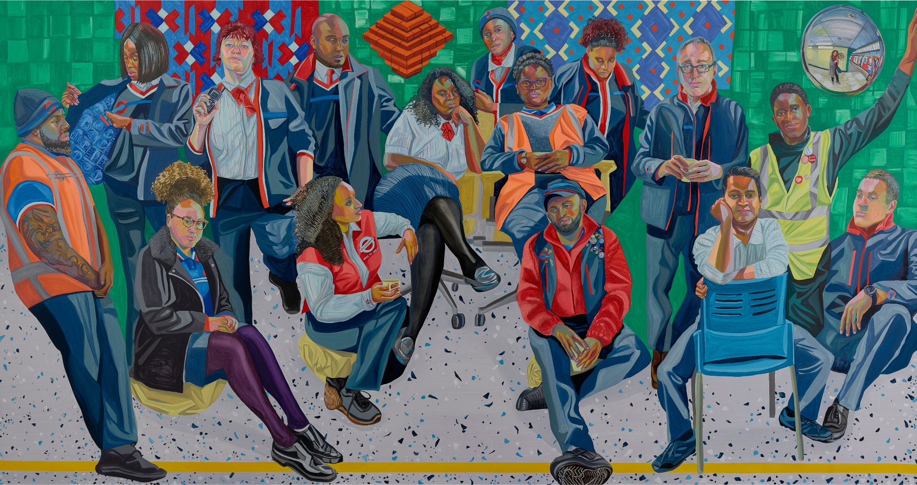 Nisenbaum’s “London Underground” featuring a group of men and women who staff the Bixton Station and Victoria line